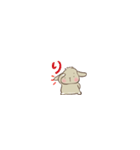 小さい垂れ耳うさぎもちさま 短い言葉（個別スタンプ：2）