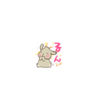 小さい垂れ耳うさぎもちさま 短い言葉（個別スタンプ：35）