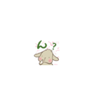 小さい垂れ耳うさぎもちさま 短い言葉（個別スタンプ：37）
