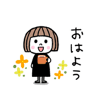 毎年使える♡ゆるかわ女子・秋（個別スタンプ：3）