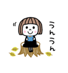 毎年使える♡ゆるかわ女子・秋（個別スタンプ：19）