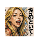 金髪ギャル。（個別スタンプ：4）