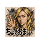 金髪ギャル。（個別スタンプ：30）