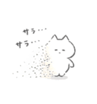 ネガティブ白いこねこスタンプ（個別スタンプ：28）