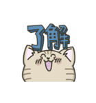 キジトラねこの『ネガティブ入り』スタンプ（個別スタンプ：14）