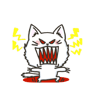 白ねこの『ネガティブ入り』スタンプ（個別スタンプ：26）
