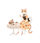 秋のパリジェンヌ キャット(フランスの猫)（個別スタンプ：2）