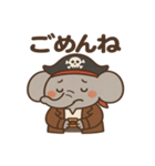 シュールな海賊のゾウのスタンプ 001（個別スタンプ：6）