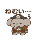 シュールな海賊のゾウのスタンプ 001（個別スタンプ：22）