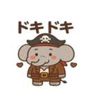 シュールな海賊のゾウのスタンプ 001（個別スタンプ：23）