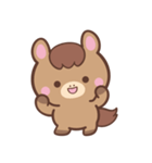 文字なし1♪まんまるウマさん（個別スタンプ：1）