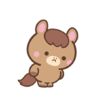 文字なし1♪まんまるウマさん（個別スタンプ：33）