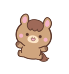 文字なし1♪まんまるウマさん（個別スタンプ：36）