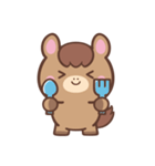 文字なし1♪まんまるウマさん（個別スタンプ：37）