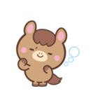 文字なし1♪まんまるウマさん（個別スタンプ：38）