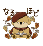 プードルさん 2025 「ベレー帽さん」秋（個別スタンプ：19）