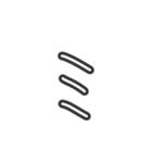 手描きへた字カタカナ50音(マ～記号 Ver.)（個別スタンプ：2）