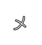手描きへた字カタカナ50音(マ～記号 Ver.)（個別スタンプ：4）