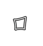 手描きへた字カタカナ50音(マ～記号 Ver.)（個別スタンプ：13）