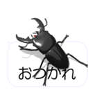 スマホの上のヒラタクワガタ2（個別スタンプ：23）