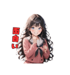 キュート全開スマイルガール（個別スタンプ：28）