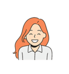 感情ダダ漏れ女子（個別スタンプ：1）