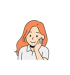 感情ダダ漏れ女子（個別スタンプ：2）