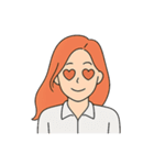 感情ダダ漏れ女子（個別スタンプ：3）
