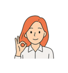 感情ダダ漏れ女子（個別スタンプ：6）