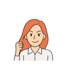 感情ダダ漏れ女子（個別スタンプ：8）