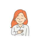 感情ダダ漏れ女子（個別スタンプ：9）