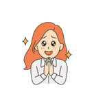 感情ダダ漏れ女子（個別スタンプ：10）