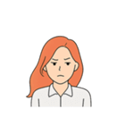 感情ダダ漏れ女子（個別スタンプ：14）