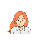 感情ダダ漏れ女子（個別スタンプ：17）
