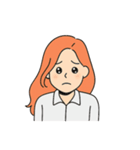 感情ダダ漏れ女子（個別スタンプ：21）