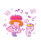 《秋色♡ほんわか言葉》ハナチャンと猫（個別スタンプ：4）