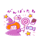 《秋色♡ほんわか言葉》ハナチャンと猫（個別スタンプ：16）
