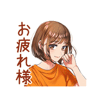 ボブカットの女の子★敬語報連相（個別スタンプ：10）