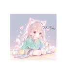 猫耳少女のスタンプ#1（個別スタンプ：3）
