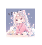 猫耳少女のスタンプ#1（個別スタンプ：5）