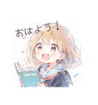 本好きの少女#1（個別スタンプ：1）
