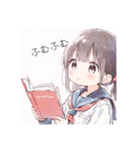 本好きの少女#1（個別スタンプ：5）