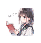 本好きの少女#1（個別スタンプ：6）