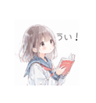 本好きの少女#1（個別スタンプ：7）
