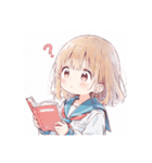 本好きの少女#1（個別スタンプ：14）