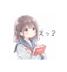 本好きの少女#1（個別スタンプ：16）