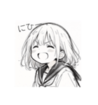 セーラー服の女の子#1（個別スタンプ：5）