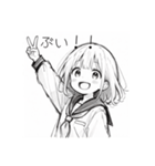 セーラー服の女の子#1（個別スタンプ：7）