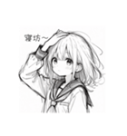 セーラー服の女の子#1（個別スタンプ：14）