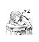 セーラー服の女の子#1（個別スタンプ：16）